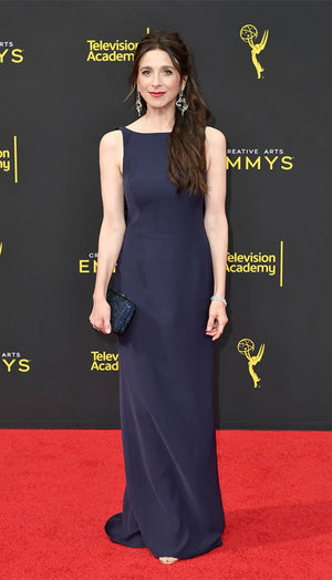 Marin Hinkle Carrying an Onna Ehrlich Crystal Box Clutch