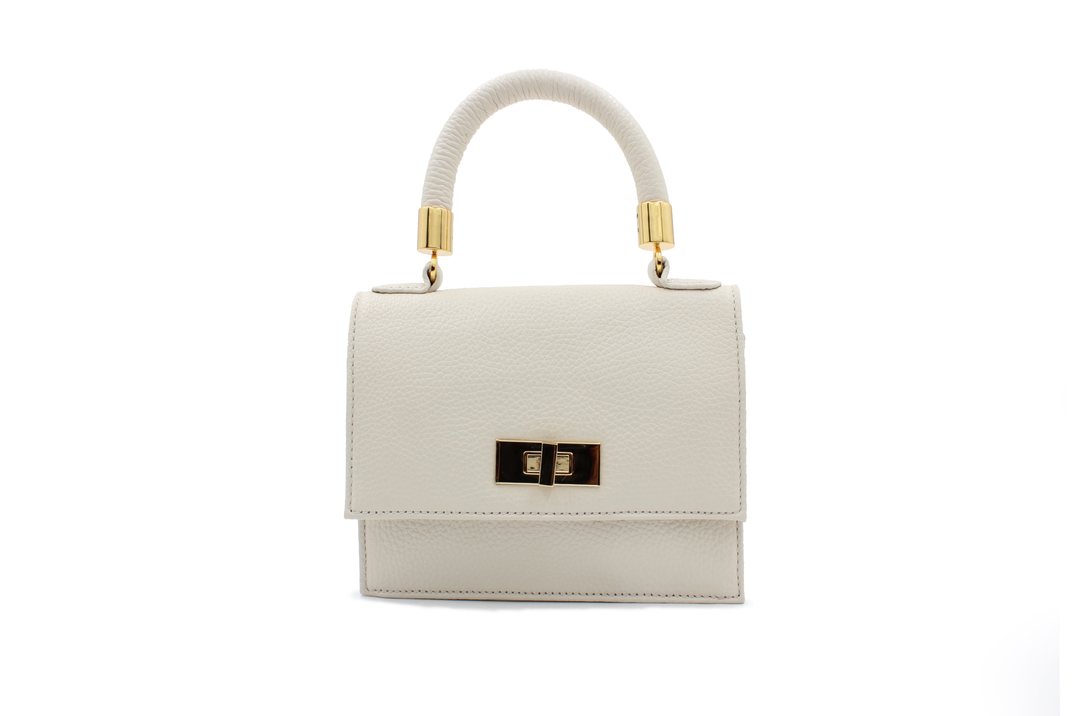 Mini Cloey  - Bone Pebble Leather Bag