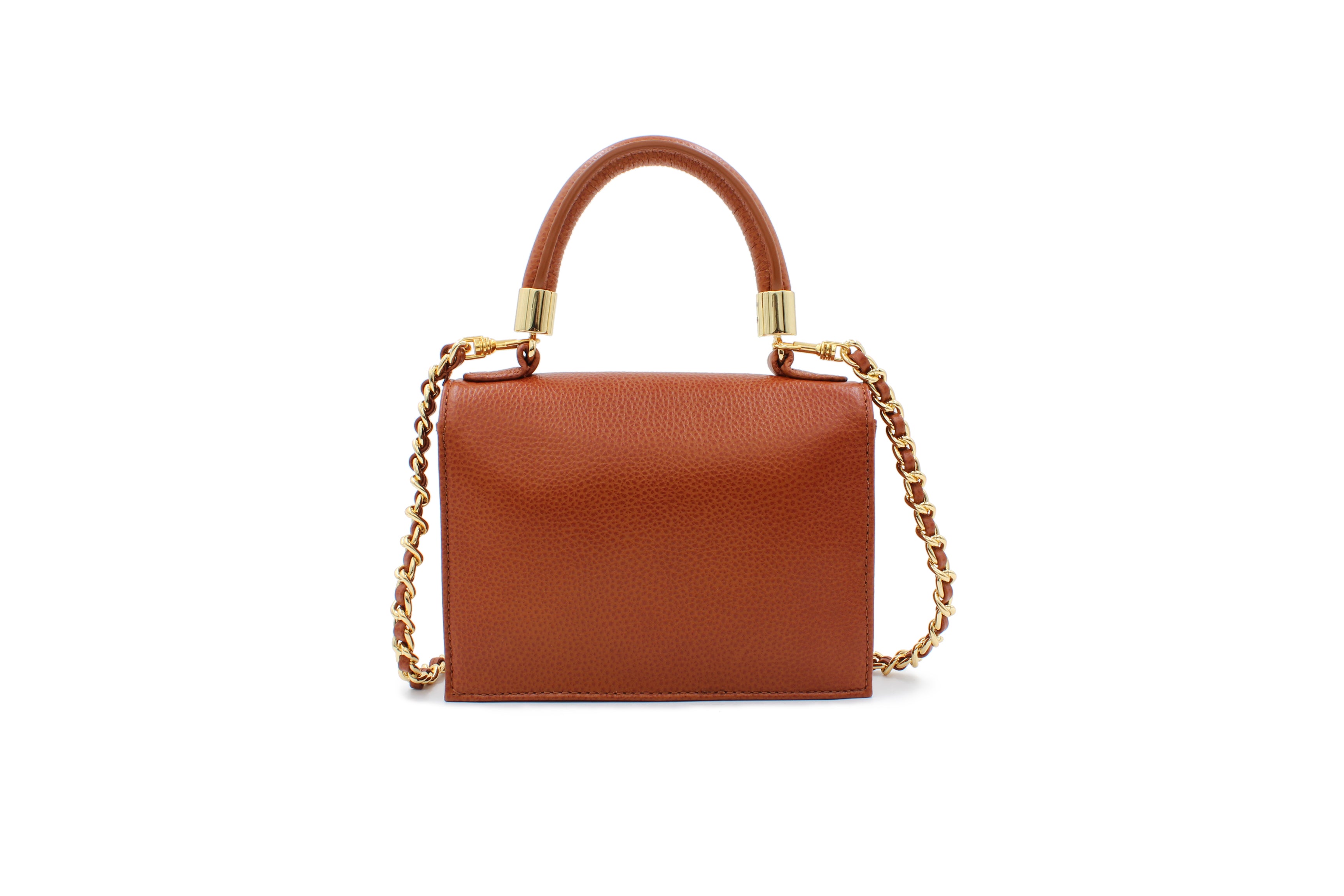 Mini Cloey  - Cognac Pebble Leather Bag