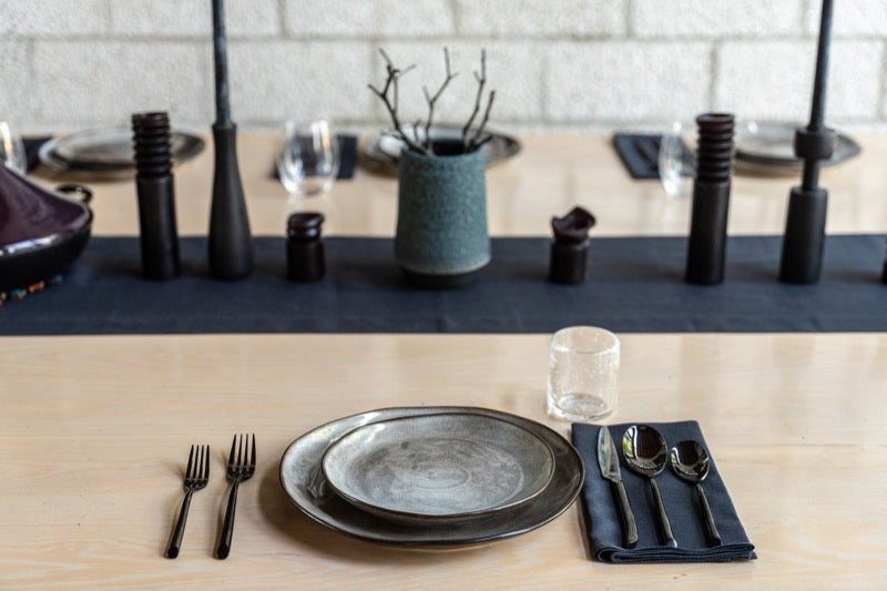 Onna Ehrlich black Linen Napkins