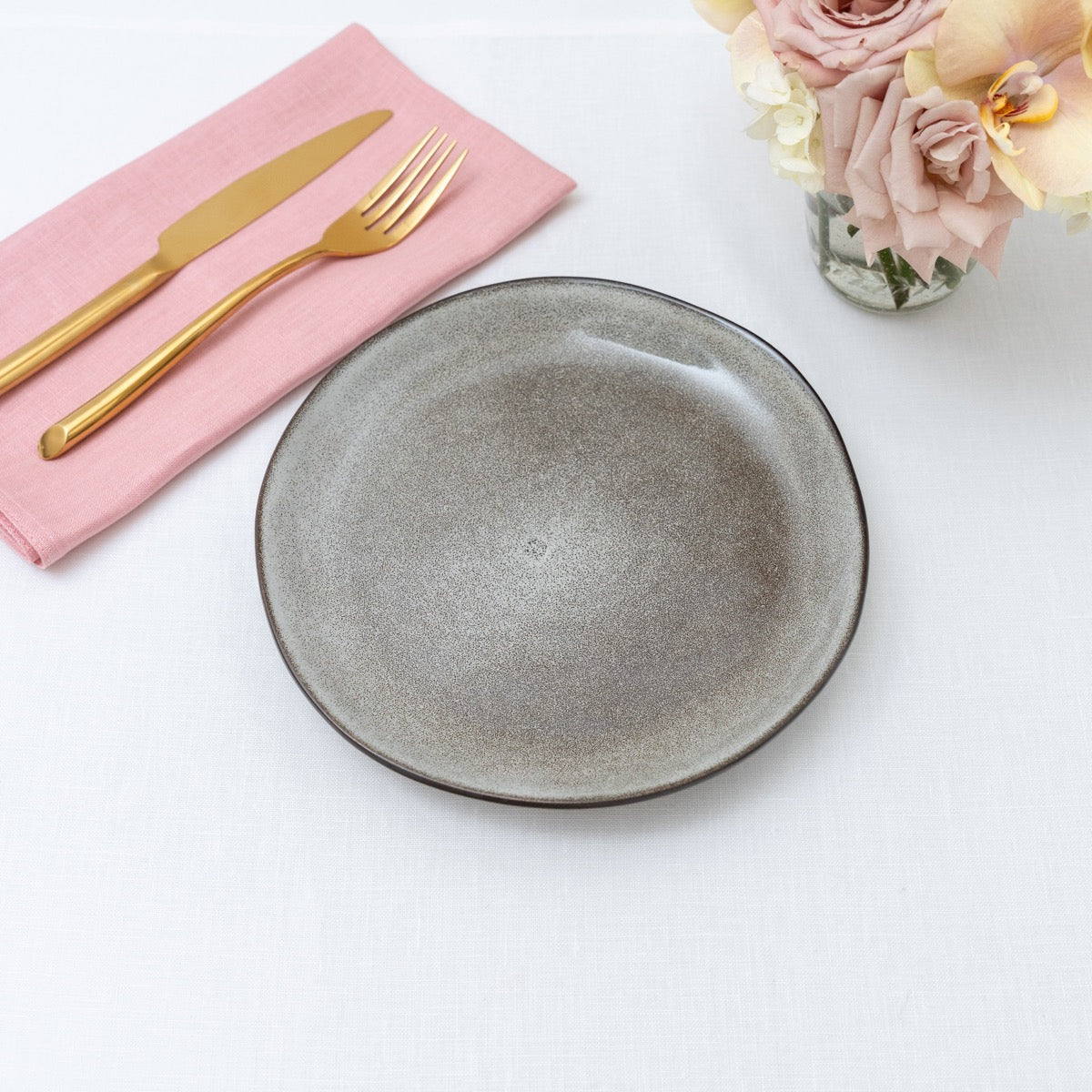 inner ehrlich salad plates in natural brown color