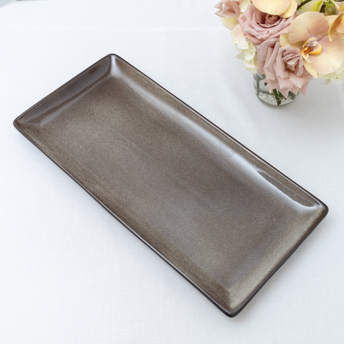 Ceramic Serving Platter brown 
