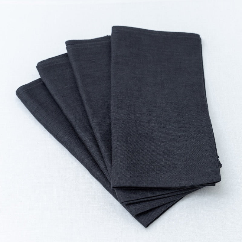 onna ehrlich black Linen napkins
