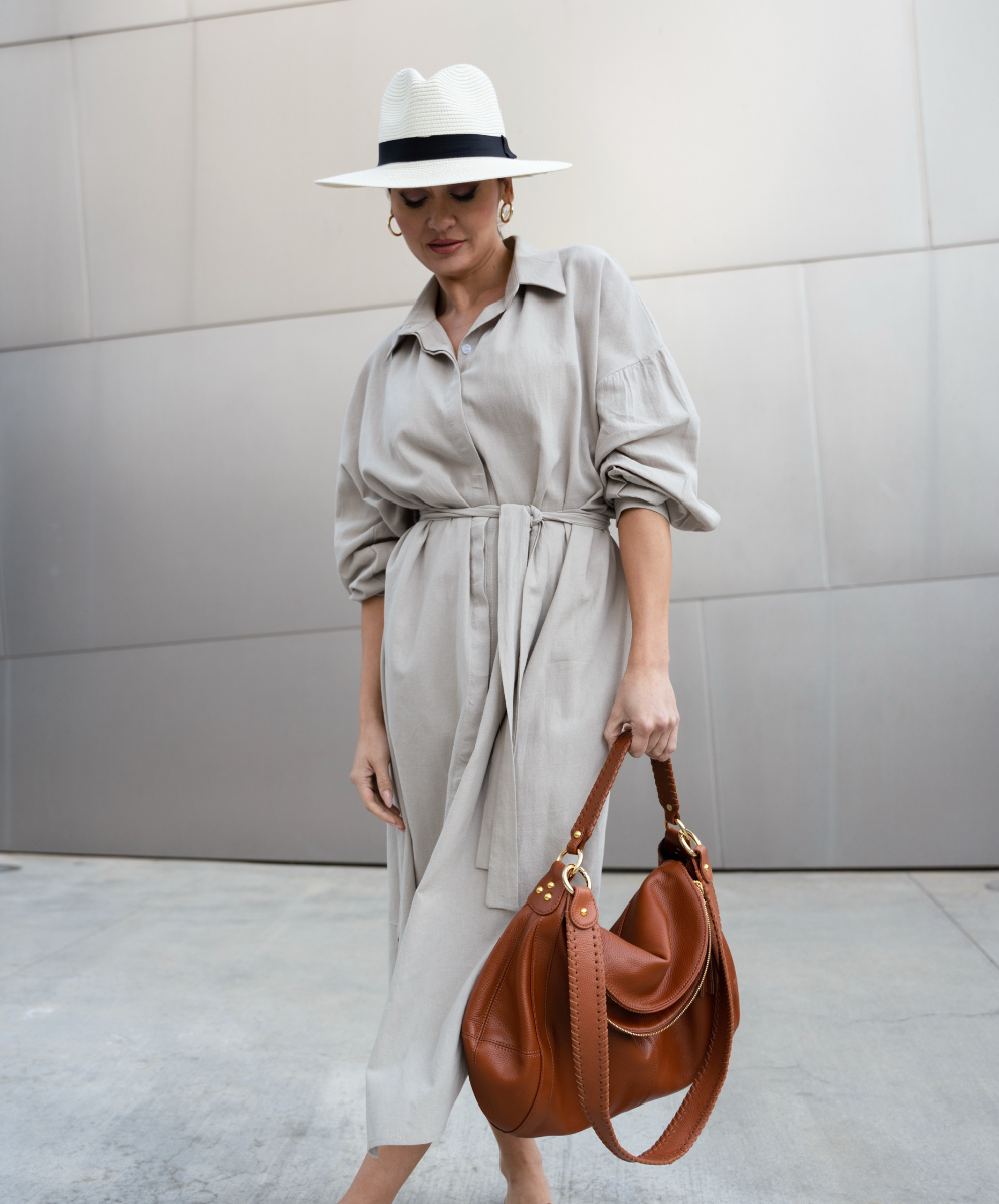 Onna Ehrlich Rachel cognac leather shoulder bag