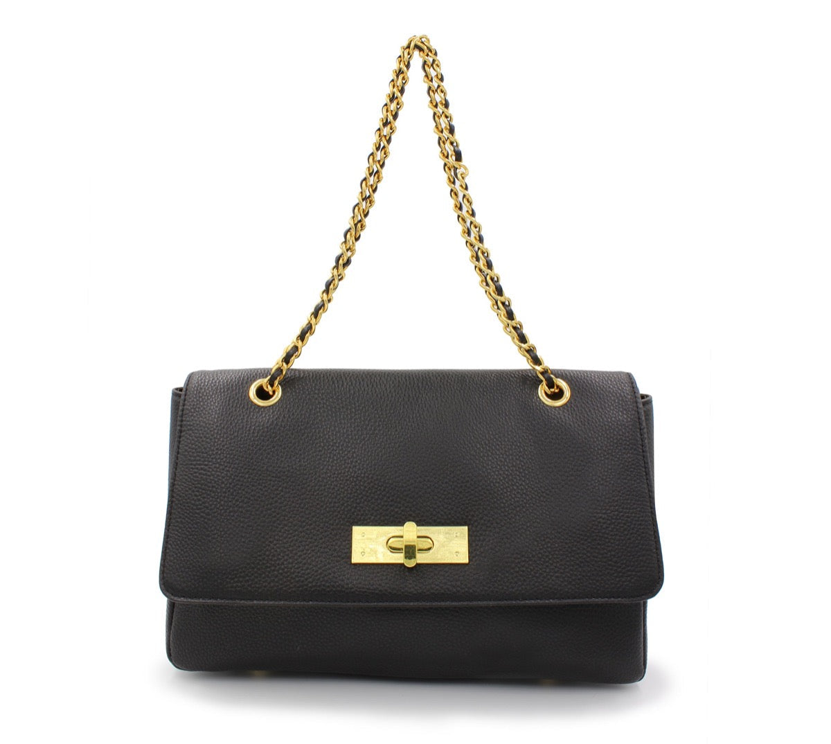 Onna Ehrlich Teni black leather shoulder bag