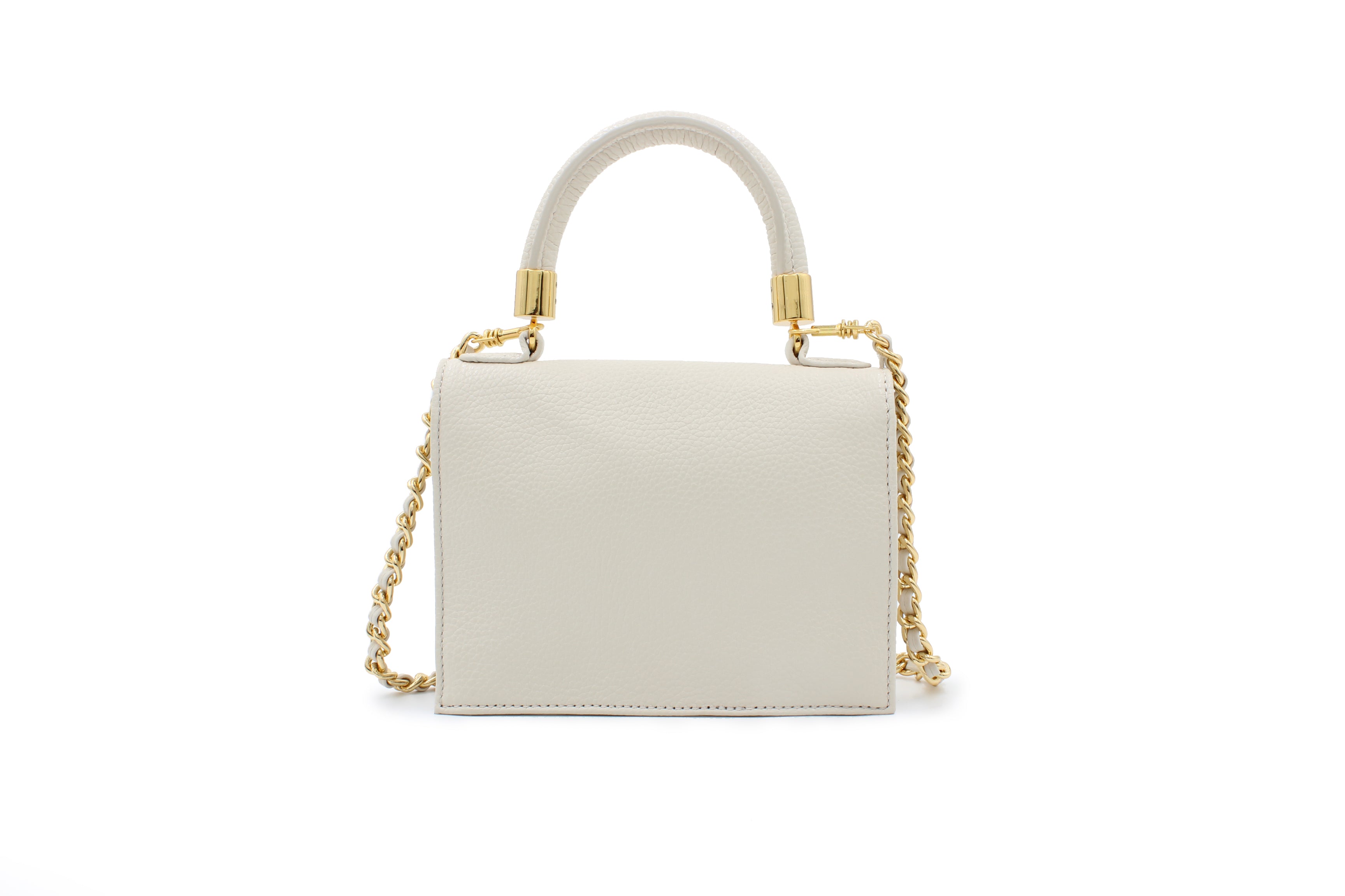 Mini Cloey  - Bone Pebble Leather Bag