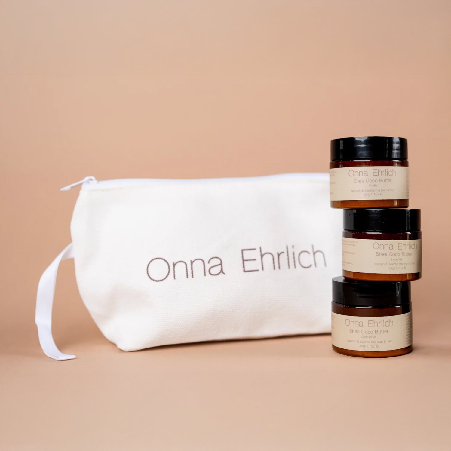 アースボールとナチュラルローション4本セット。 Travel Set – Jetsetter Starter Kit – Onna Ehrlich