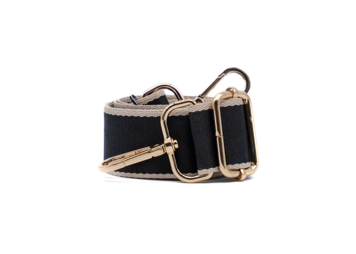 black Versatile removable straps displayed, highlighting their adaptability and stylish design, perfect for customizing your bags and accessories