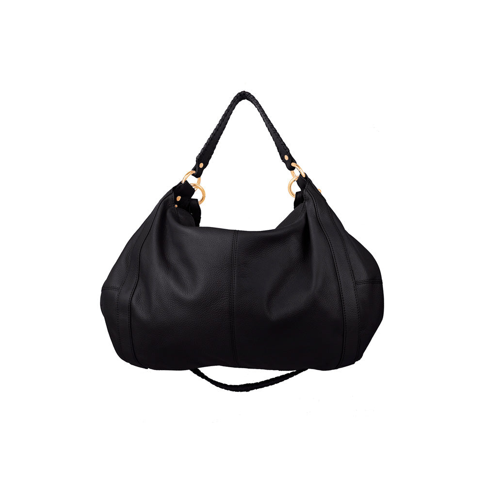 Onna Ehrlich Rachel black leather shoulder bag