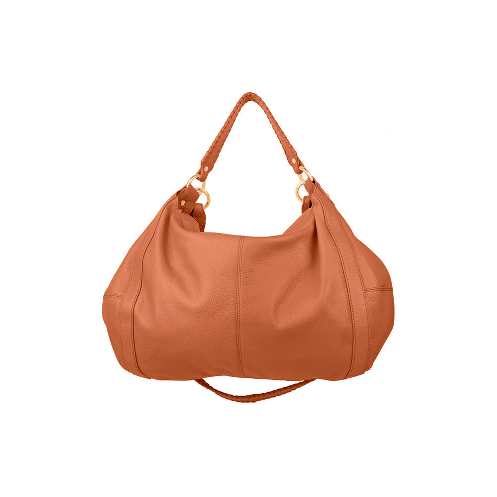 Onna Ehrlich Rachel cognac leather shoulder bag
